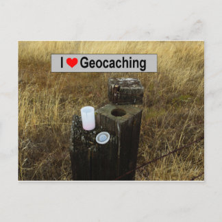 Gömt av stängsel: Geocaching Vykort