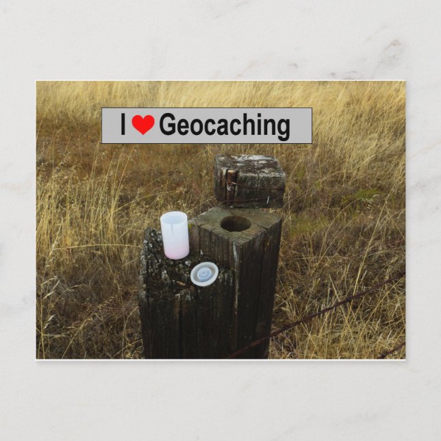 Gömt av stängsel: Geocaching Vykort (Framsida)