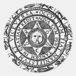 Gömt blir manifest runt klistermärke