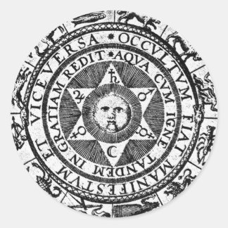 Gömt blir manifest runt klistermärke