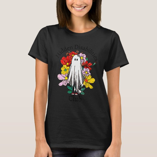 Gömt Disability Klubb Disability Awareness Spooky T Shirt (Framsida)