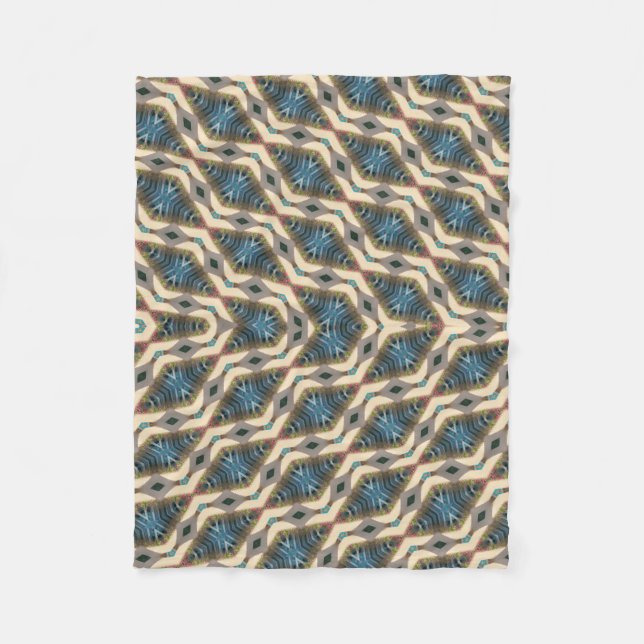 Gömt Garden Design Blue Fleecefilt (Framsidan)