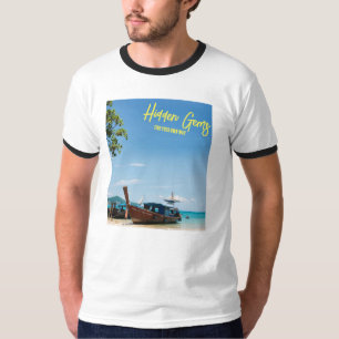 Gömt grammofoner - Långsött t-shirt från strandbåt