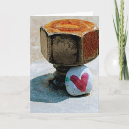 Gömt Heart Sten och en Rusty Bolt Helgkort