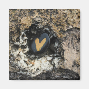 Gömt Heart Sten på Sten Magnet