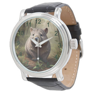 "Gömt i Bush: En Aussie Wombat i Vilden" Armbandsur