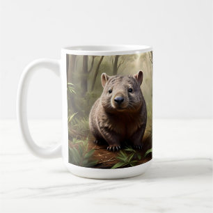 "Gömt i Bush: En Aussie Wombat i Vilden" Kaffemugg