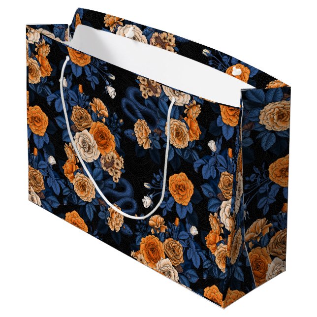 Gömt i ro, orange och blått (Baksidan Vinklad)