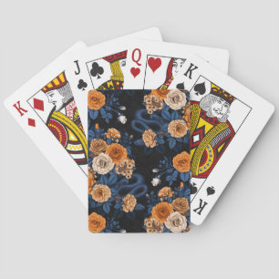 Gömt i ro, orange och blått casinokort