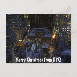 Gömt Julgran på Manhattan i natt Vykort