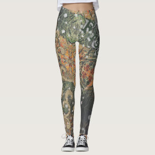 Gömt känslig kamouflage och text leggings