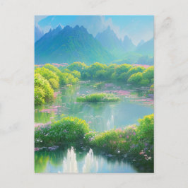 Gömt Lily Pond Vykort