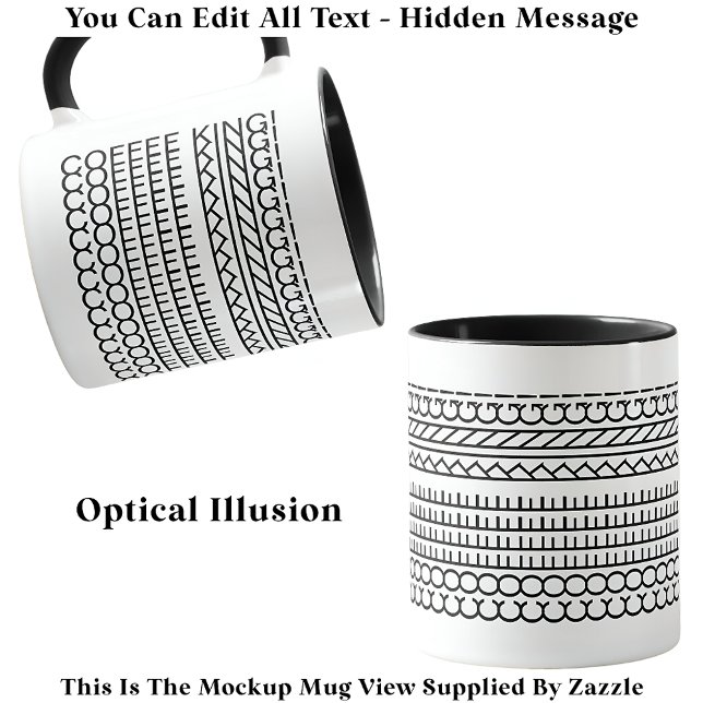 Gömt Message Coffee Kung 115B FUNNY Novelty Mugg (Skapare uppladdad)