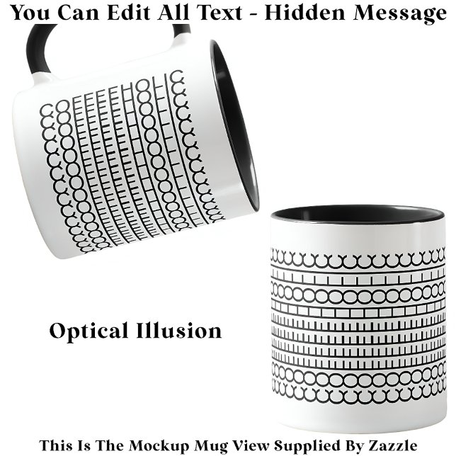 Gömt Message Coffeehohol 115B Lustigt Novelty Mugg (Skapare uppladdad)