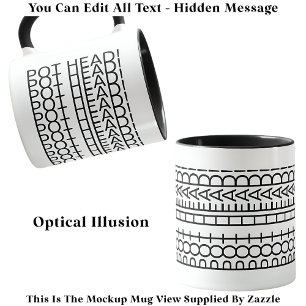 Gömt Message Pot Head Coffee 115B FUNNY Novelty Mugg