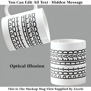 Gömt Message Pot Head Coffee Addict 119B Lusnyj Kaffemugg
