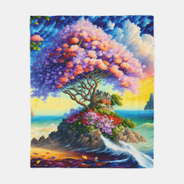 Gömt ö i Oceanen Fleecefilt