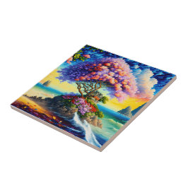 Gömt ö i Oceanen Kakelplatta