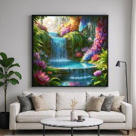 Gömt Oasis - Färgbeläggning av Stil Poster