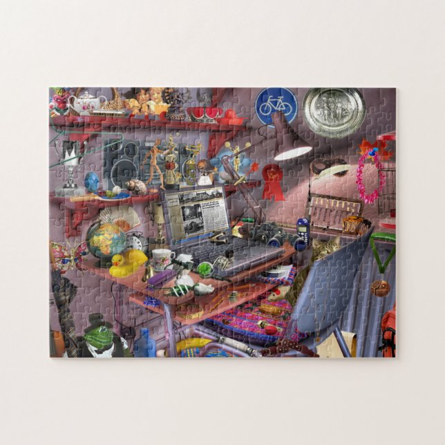 Gömt objekt i datorrummet pussel (Horisontell)