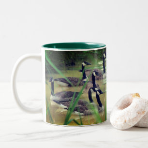 Gömt Serenity Canada Geese Personlig Två-Tonad Mugg