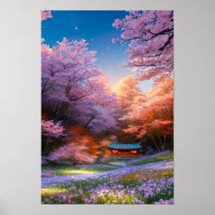 Gömt Shrine of the Sakura Träd Poster