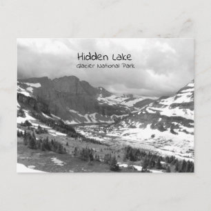 Gömt Sjö Black and White Photo Postcard Vykort
