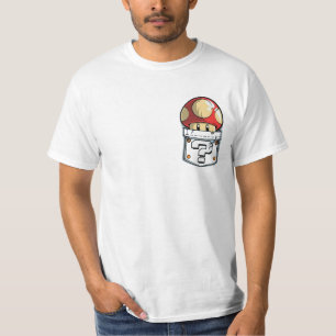 Gömt svamp i fickan t shirt