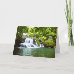 Gömt Waterfall-mappat gratulationskort Tack Kort