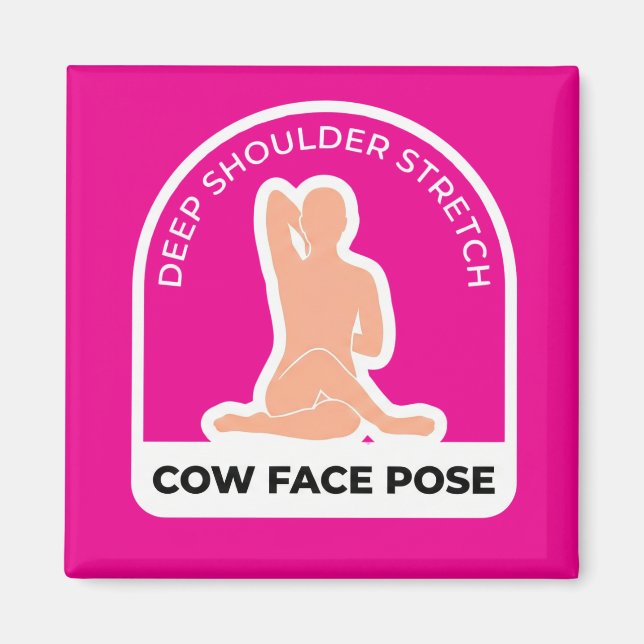 Gomukhasana Cow Face Pose • Deep Shoulder Stretch  Magnet (Framsidan)