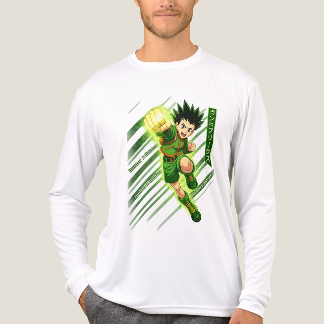Gon Freecss Jajanken Power Anime T Shirt (Framsida)