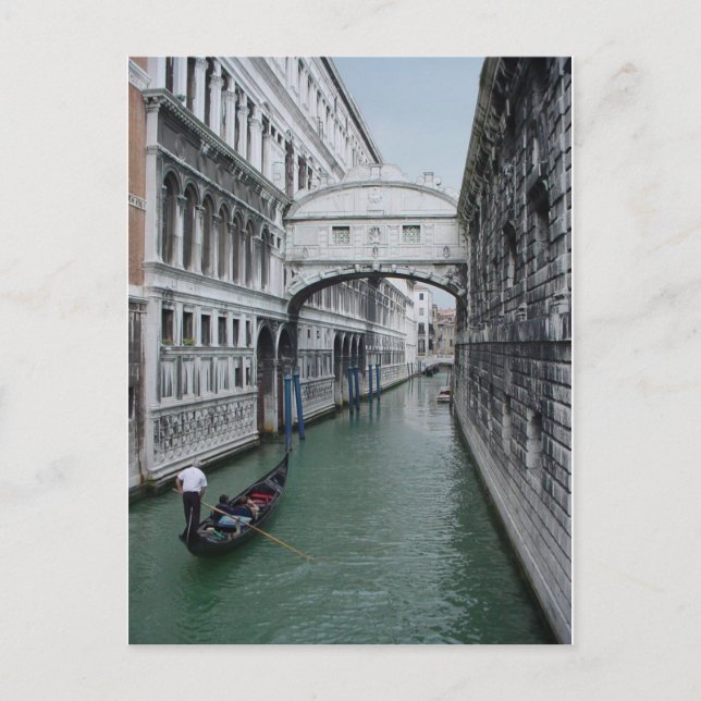 Gondalier på Sighs-bron Vykort (Framsida)