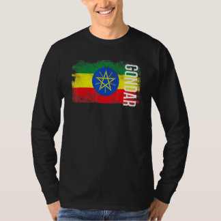 Gondar Etiopien Flagga för etiopier Manar Women Ki T Shirt