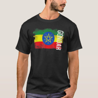 Gondar Etiopien Flagga för etiopier Manar Women Ki T Shirt