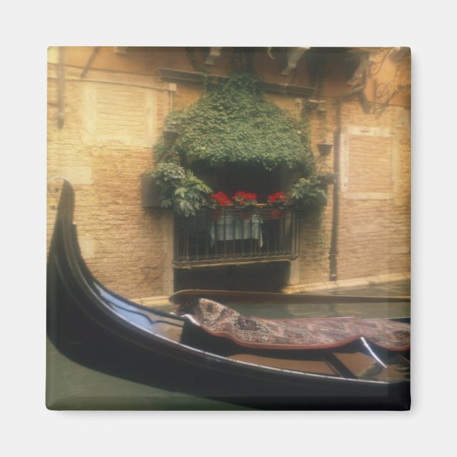 Gondol och restaurang, Venedig, Veneto, Italien Magnet (Framsidan)