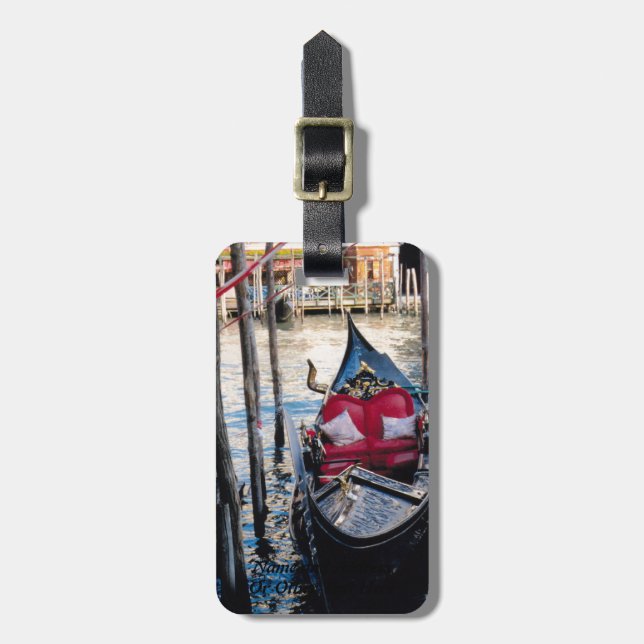 Gondola i Italien Venedig Bagagebricka (Vertikal Framsida)