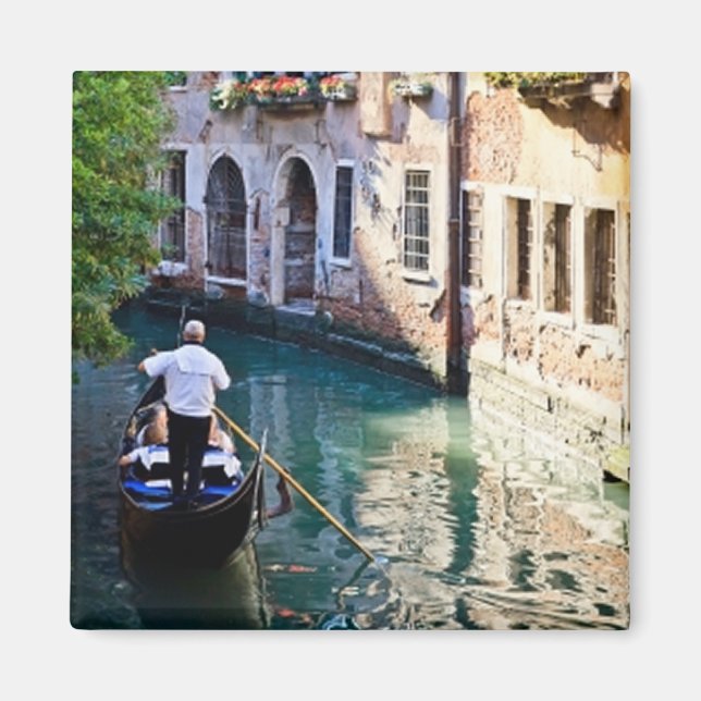 Gondola i Italien Venedig Magnet (Framsidan)