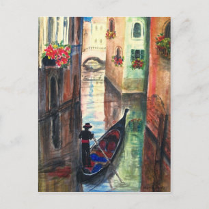 Gondola i Italien Venedig Vykort
