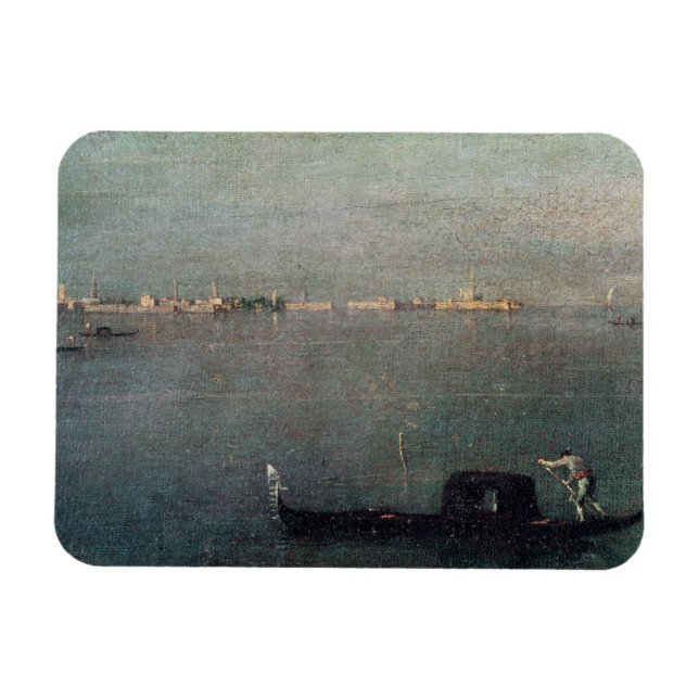 Gondola i lagunen magnet (Horisontell)