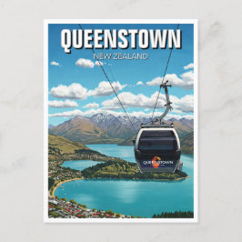 Gondola i Queenstown New Zealand Travel Vykort