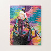 Gondola i Venedig Italien Colorful Pop Art