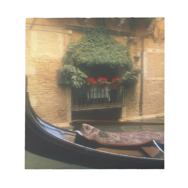 Gondola och Restaurant, Venedig, Venetien, Italien Anteckningsblock (Framsida)