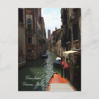 Gondola på Venedigs Italien Europe Travel Vykort