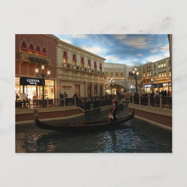 Gondola Ride vid Venetian-vykortet Vykort (Framsida)