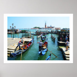 Gondola rides i Venedig Poster
