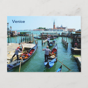 Gondola rides i Venedig Vykort