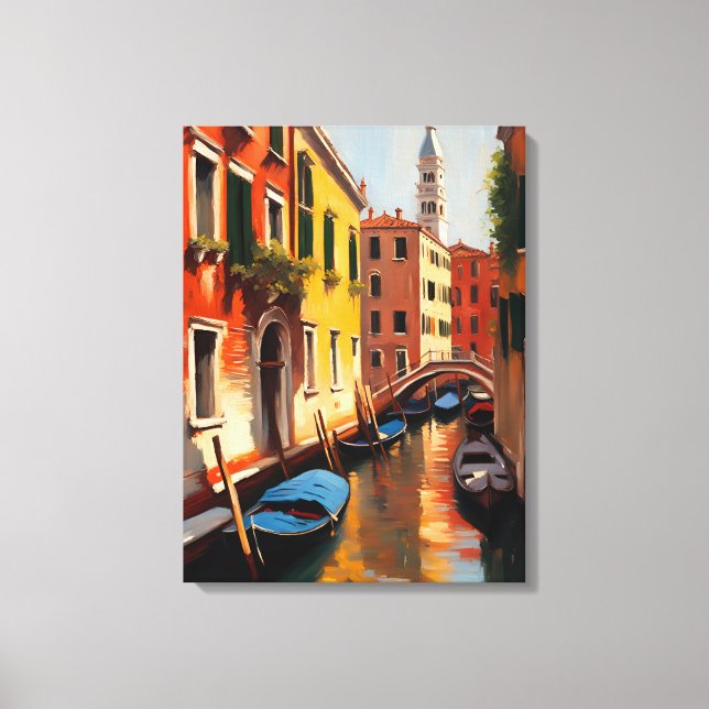 Gondola Sergranat i Venedig Canvastryck (Framsida)