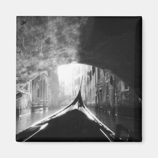Gondola under en Venedig-bro Magnet (Framsidan)