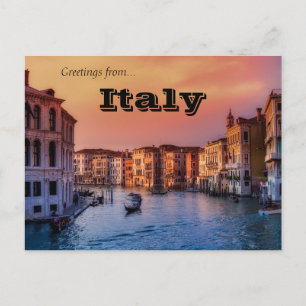 Gondolas i Italien Venedig Vykort
