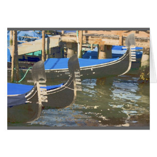 Gondolas i Venedig, Italien Hälsningskort